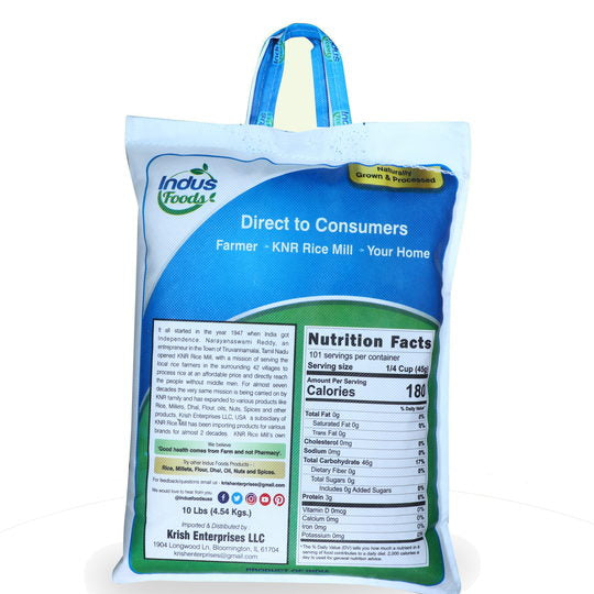 Ponni Raw Rice 10 lbs - max 1 per order
